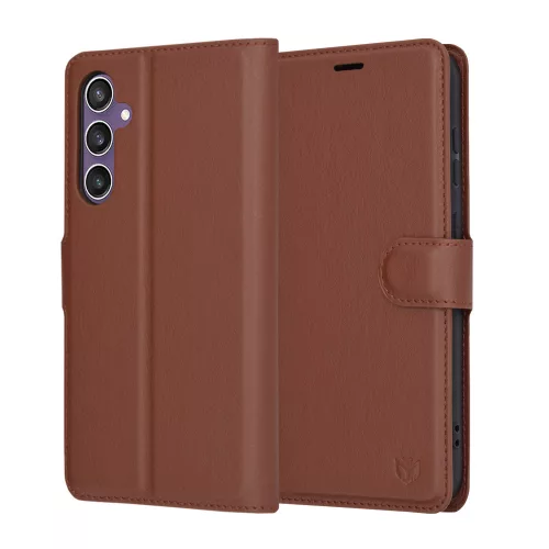 Techsuit - Leather Folio - Samsung Galaxy S23 FE - Brown