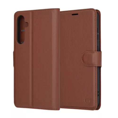 Techsuit - Leather Folio - Samsung Galaxy S23 FE - Brown