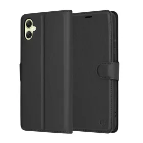  Techsuit - Leather Folio kinyitható tok - Samsung Galaxy A05 - Fekete