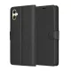Techsuit - Leather Folio kinyitható tok - Samsung Galaxy A05 - Fekete