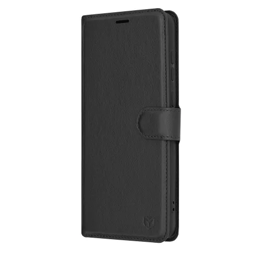 Techsuit - Leather Folio kinyitható tok - Samsung Galaxy A05 - Fekete