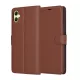 Techsuit - Leather Folio kinyitható tok - Samsung Galaxy A05 - Barna