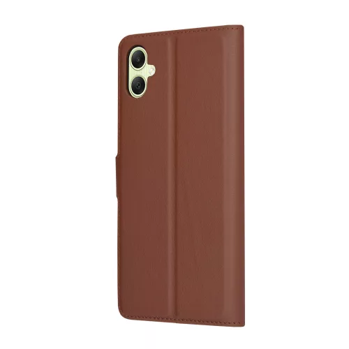 Techsuit - Leather Folio kinyitható tok - Samsung Galaxy A05 - Barna
