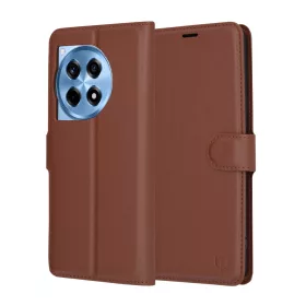   Techsuit - Leather Folio kinyitható tok - OnePlus 12R - Barna