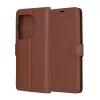 Techsuit - Leather Folio kinyitható tok - OnePlus 12R - Barna