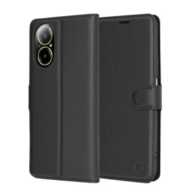   Techsuit - Leather Folio kinyitható tok - Realme C67 4G - Fekete