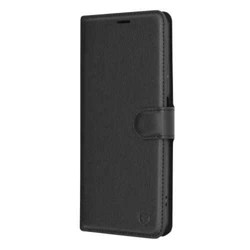 Techsuit - Leather Folio kinyitható tok - Realme C67 4G - Fekete