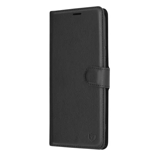 Techsuit - Leather Folio kinyitható tok - Xiaomi Redmi 9C / Redmi 9C NFC - Fekete
