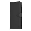 Techsuit - Leather Folio kinyitható tok - Xiaomi Redmi 10 / Redmi 10 2022 - Fekete