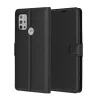 Techsuit - Leather Folio kinyitható tok - Motorola Moto G10 / Moto G20 / Moto G30 - Fekete
