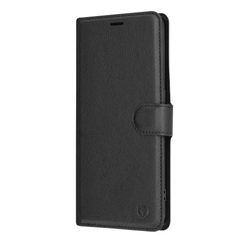 Techsuit - Leather Folio kinyitható tok - Oppo Reno5 Lite / Oppo A94 4G - Fekete