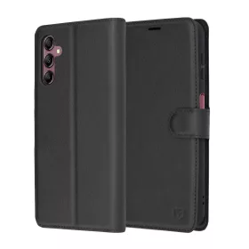   Techsuit - Leather Folio kinyitható tok - Samsung Galaxy A14 4G / A14 5G - Fekete