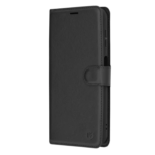 Techsuit - Leather Folio kinyitható tok - Samsung Galaxy A14 4G / A14 5G - Fekete