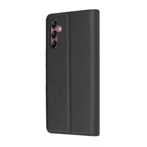 Techsuit - Leather Folio kinyitható tok - Samsung Galaxy A14 4G / A14 5G - Fekete