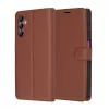 Techsuit - Leather Folio kinyitható tok - Samsung Galaxy A14 4G / A14 5G - Barna