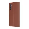 Techsuit - Leather Folio kinyitható tok - Samsung Galaxy A14 4G / A14 5G - Barna