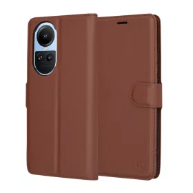   Techsuit - Leather Folio kinyitható tok - Oppo Reno10 / Reno10 Pro - Barna
