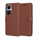Techsuit - Leather Folio kinyitható tok - Oppo Reno10 / Reno10 Pro - Barna