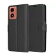 Techsuit - Leather Folio kinyitható tok - Motorola Moto G04 / Moto G04s / Moto G24 / Moto E14 - Fekete
