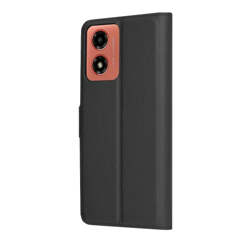 Techsuit - Leather Folio kinyitható tok - Motorola Moto G04 / Moto G04s / Moto G24 / Moto E14 - Fekete