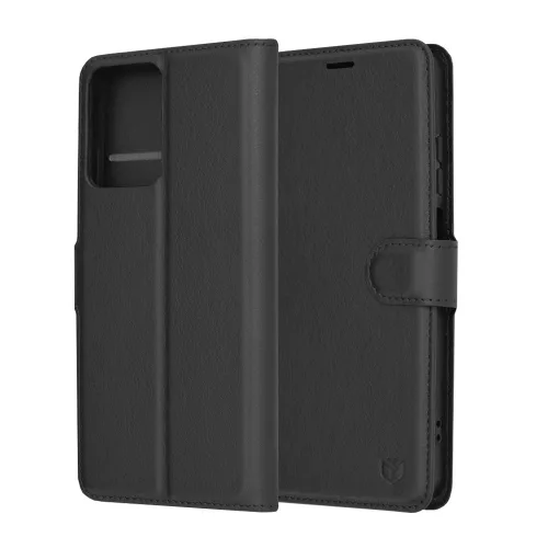 Techsuit - Leather Folio kinyitható tok - Motorola Moto G04 / Moto G04s / Moto G24 / Moto E14 - Fekete
