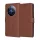 Techsuit - Leather Folio kinyitható tok - Realme 12 Pro / 12 Pro+ - Barna