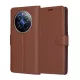 Techsuit - Leather Folio kinyitható tok - Realme 12 Pro / 12 Pro+ - Barna