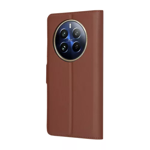 Techsuit - Leather Folio - Realme 12 Pro / 12 Pro+ - Brown