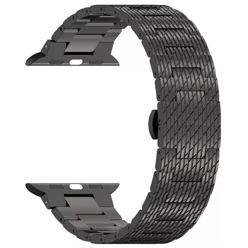 Techsuit - Watchband 32mm (W052) - Apple Watch 1/2/3/4/5/6/7/8/9/10/11/SE/SE 2/SE 3 (38/40/41/42mm) - Black