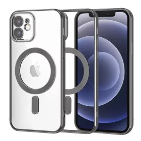   Techsuit - Luxury Crystal MagSafe tok - iPhone 12 - Fekete átlátszó
