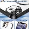 Techsuit - Luxury Crystal MagSafe tok - iPhone 12 - Fekete átlátszó