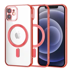   Techsuit - Luxury Crystal MagSafe tok - iPhone 12 - Piros átlátszó