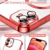 Techsuit - Luxury Crystal MagSafe tok - iPhone 12 - Piros átlátszó