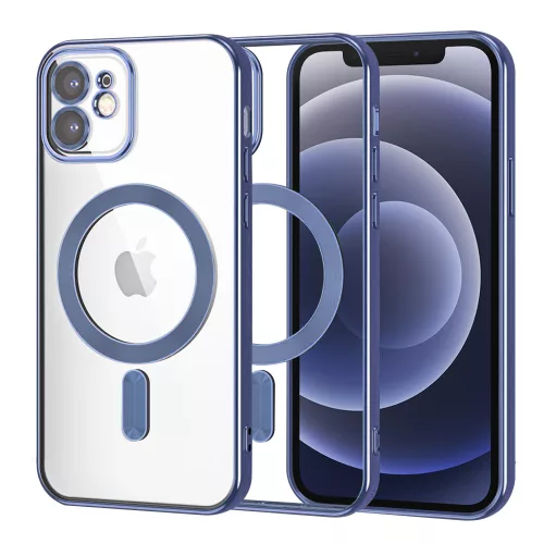 Techsuit - Luxury Crystal MagSafe tok - iPhone 12 - Kék átlátszó