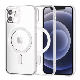   Techsuit - Luxury Crystal MagSafe tok - iPhone 12 - Ezüst átlátszó