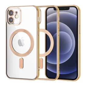   Techsuit - Luxury Crystal MagSafe tok - iPhone 12 - Arany átlátszó