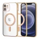 Techsuit - Luxury Crystal MagSafe tok - iPhone 12 - Arany átlátszó