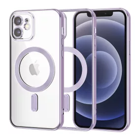   Techsuit - Luxury Crystal MagSafe tok - iPhone 12 - Lila átlátszó