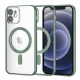Techsuit - Luxury Crystal MagSafe tok - iPhone 12 - Sötétzöld átlátszó