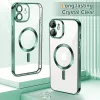 Techsuit - Luxury Crystal MagSafe tok - iPhone 12 - Sötétzöld átlátszó