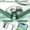 Techsuit - Luxury Crystal MagSafe tok - iPhone 12 - Sötétzöld átlátszó