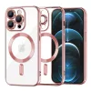 Techsuit - Luxury Crystal MagSafe tok - iPhone 12 Pro Max - Rózsaszín átlátszó