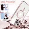 Techsuit - Luxury Crystal MagSafe tok - iPhone 12 Pro Max - Rózsaszín átlátszó