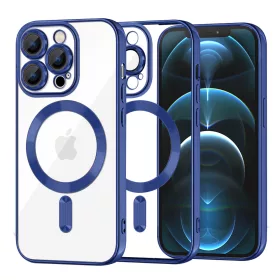   Techsuit - Luxury Crystal MagSafe tok - iPhone 12 Pro Max - Kék átlátszó