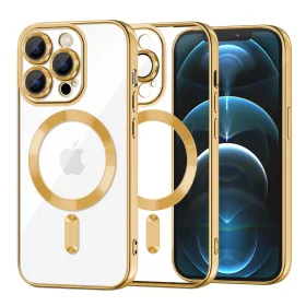   Techsuit - Luxury Crystal MagSafe tok - iPhone 12 Pro Max - Arany átlátszó