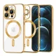 Techsuit - Luxury Crystal MagSafe tok - iPhone 12 Pro Max - Arany átlátszó