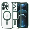 Techsuit - Luxury Crystal MagSafe tok - iPhone 12 Pro Max - Sötétzöld átlátszó
