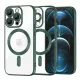 Techsuit - Luxury Crystal MagSafe tok - iPhone 12 Pro Max - Sötétzöld átlátszó
