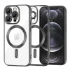 Techsuit - Luxury Crystal MagSafe tok - iPhone 12 Pro - Fekete átlátszó