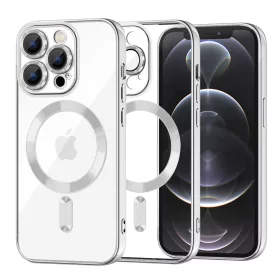   Techsuit - Luxury Crystal MagSafe tok - iPhone 12 Pro - Ezüst átlátszó